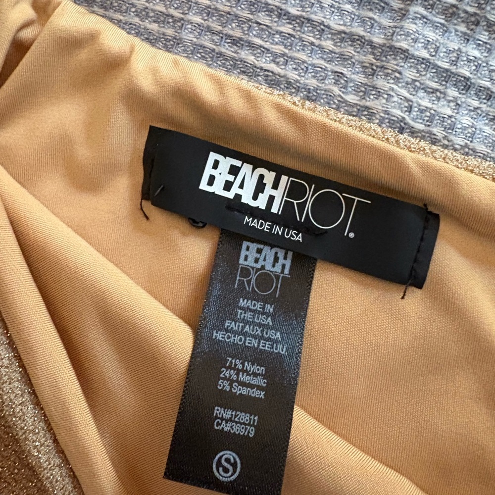 Beach Riot Metallic Tan Swimsuit - Picture 6 of 6